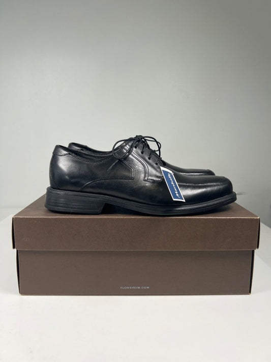 Florsheim Men's Black Wilder Moc Toe Oxford Lace Up Loafers - 10.5