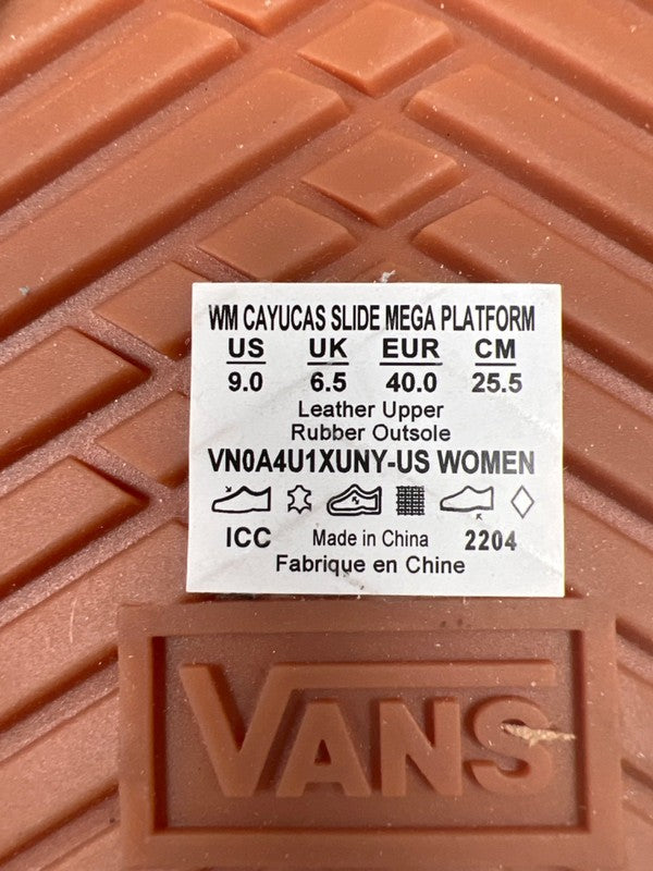 Vans Women's Blue Ultracush Cayucas Mega Platform Slide On Sandals - 9 image 7