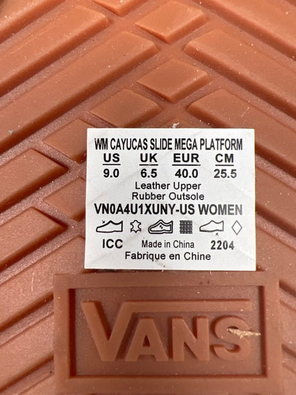 Vans Women's Blue Ultracush Cayucas Mega Platform Slide On Sandals - 9 image 7