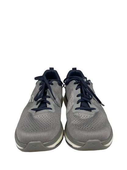 Skechers men's Gray/Blue Go Walk Workout Walker Lace Up Sneakers - 10 image 2
