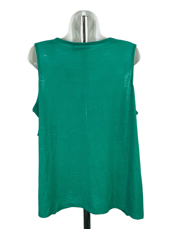 Croft & Barrow Women's Green Layered Detail Sleeveless Blouse - 1X Plus image 2