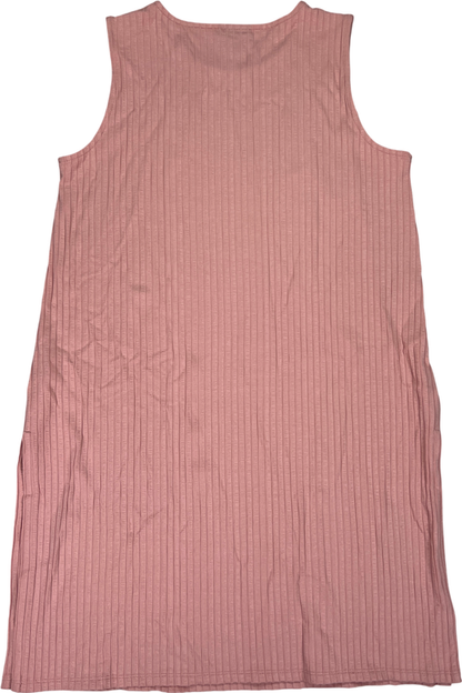 J.Jill Wearever Collection Women’s Pink Ribbed Side Split Tank Top Dress - XS image 2
