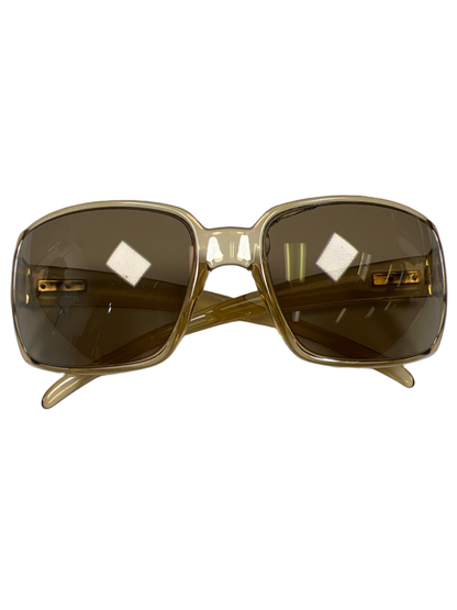 Gucci Unisex Yellow GG 1407/S Oversized Square Vintage Inspired Sunglasses
