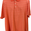 Adidas Men’s Pink Striped Short Sleeve Climalite Athletic Golf Polo Shirt - 2XL