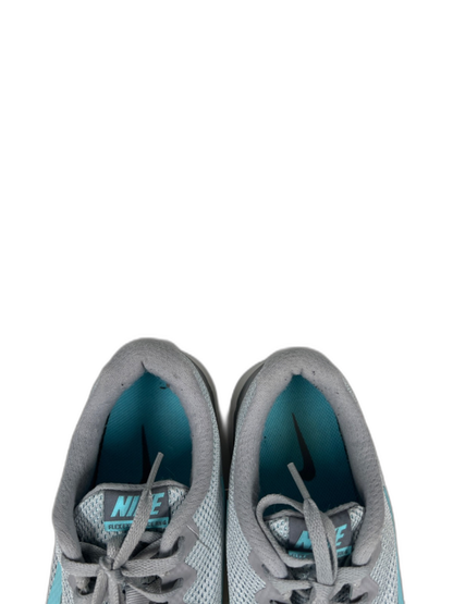 Nike Women's Gray/Blue Flex Eperience RN 4 Lace Up Athletic Shoes - 8.5 image 3