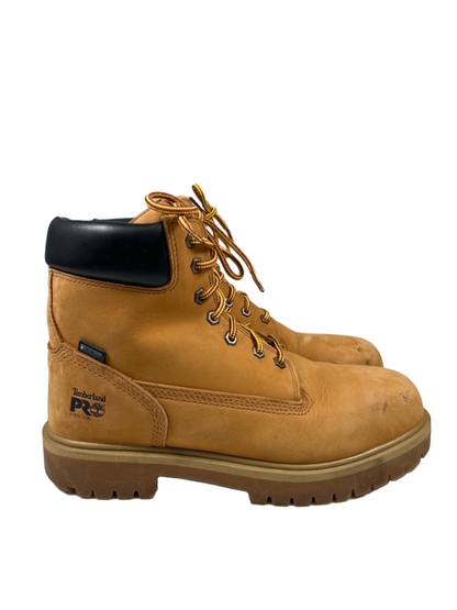 Timberland Men's Tan Leather Pro 24/7 Steel-Toe Waterproof Work Boots - 10.5