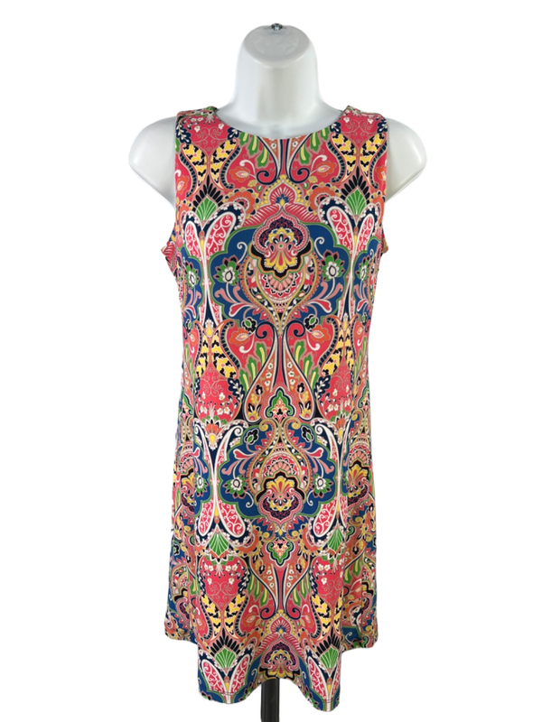 Tommy Hilfiger Women's Multicolor Paisley Sleeveless Mini Dress - 2 Petite
