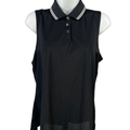 Nike Women's Black Dri-Fit Victory Sleeveless Golf Polo - M