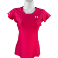 Under Armour Women's Pink Heatgear Fitted Short Sleeve Athletic Shirt - XS