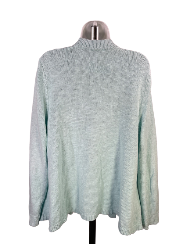 J.Jill Women's Blue Long Sleeve Open Front Cardigan Sweater - L image 2