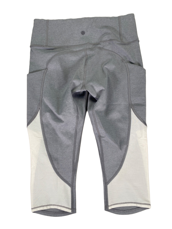Athleta Women's Gray Mesh Side Up For Anything Cropped Athletic Leggings - S image 2