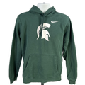 Nike Men's Green Michigan State Spartans Long Sleeve Hoodie Sweatshirt - M