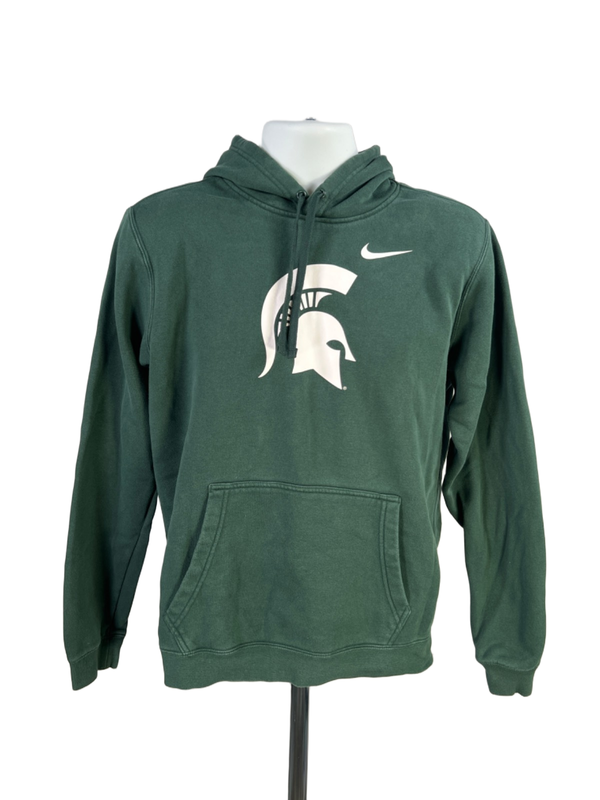 Nike Men's Green Michigan State Spartans Long Sleeve Hoodie Sweatshirt - M