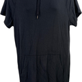 Athleta Women’s Black Short Sleeve Hooded Cover Up Dress - XS
