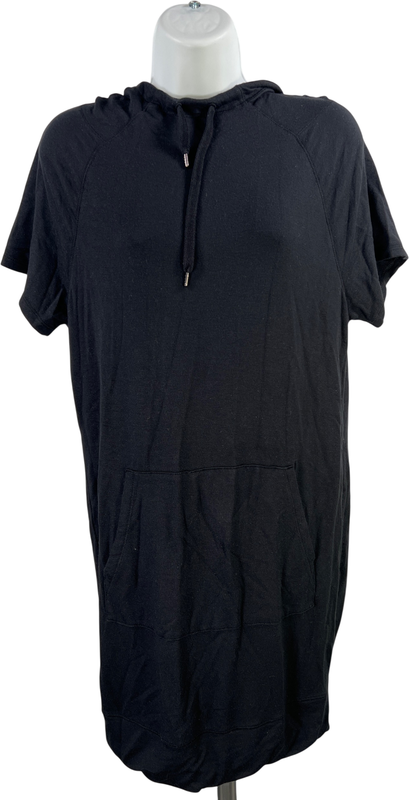 Athleta Women’s Black Short Sleeve Hooded Cover Up Dress - XS