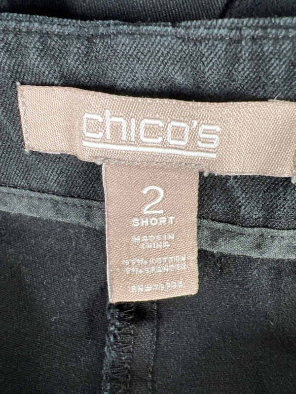 Chico's Women's Black Ankle Dress Pants - 2 Plus Short/12 Short image 3