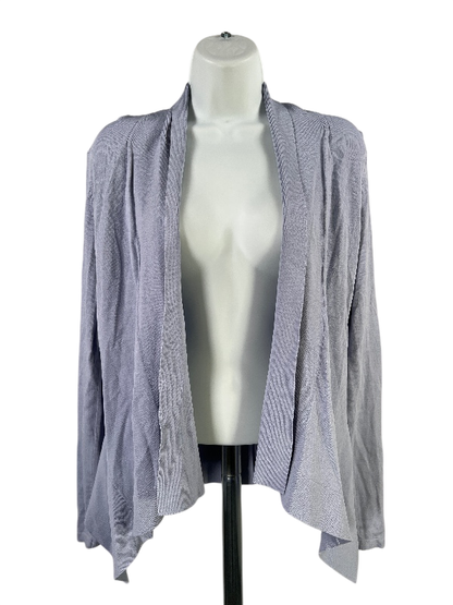 Calvin Klein Women's Blue Long Sleeve Drape Cardigan Sweater - S