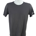 Nike Men's Gray Short Sleeve Dri-Fit Cotton T-Shirt - M