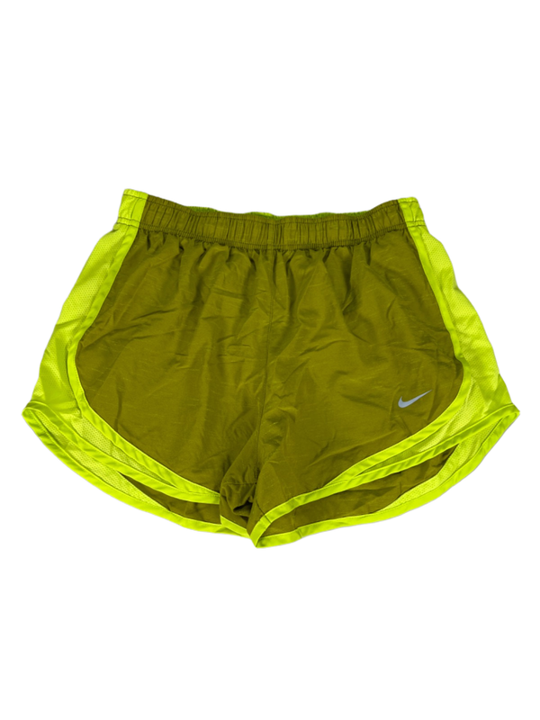 Nike Women's Green Dri-Fit Vented Lined Pull On Athletic Shorts - M