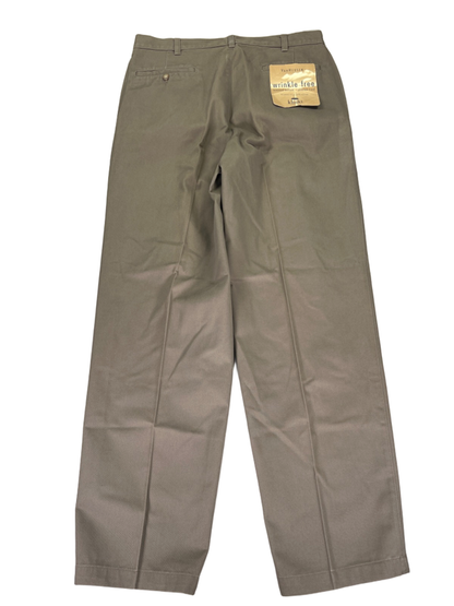 Van Heusen Men's Khaki Classic Relaxed Fit Pleated Front Pants - 36x32 image 2