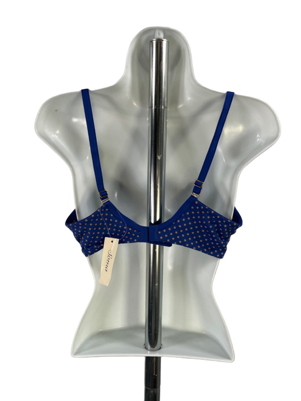 Soma Women's Blue Polka Dot Lace Trim Push Up Bra - 36B image 2