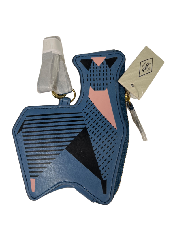 Fossil Women's Blue Colorblock Llama Coin Purse