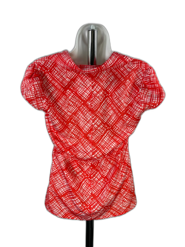 Banana Republic Women's Red Short Tulip Sleeve Blouse - XS image 2