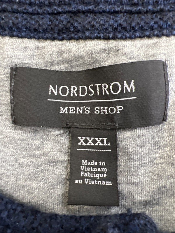 Nordstrom Men's Blue/Black Knit Quarter Button Long Sleeve Sweater - XXXL image 3