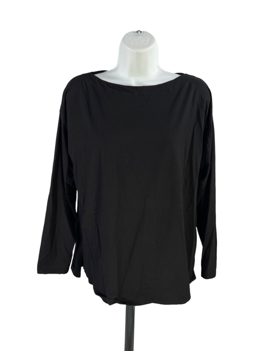 J.Jill Women's Black Long Sleeve Boat Neck T-Shirt - M