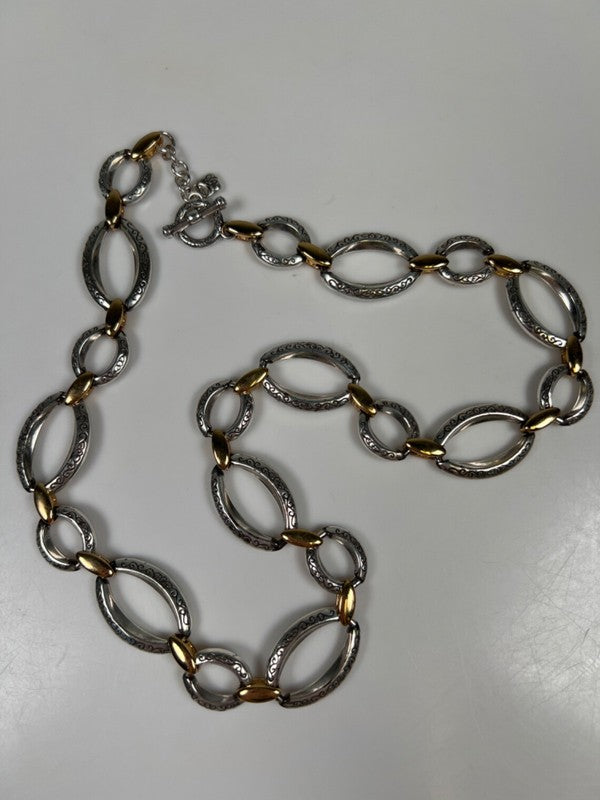 Brighton Women's Gold/Silver Two Tone Silver Plated Link 10in Necklace image 3