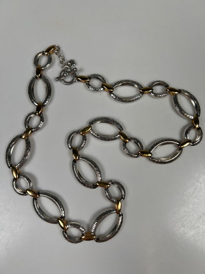Brighton Women's Gold/Silver Two Tone Silver Plated Link 10in Necklace image 3