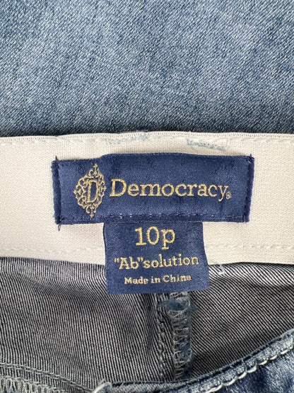 Democracy Women's Light Wash Bermuda Stretch Denim Jean Shorts - 10 Petite image 3