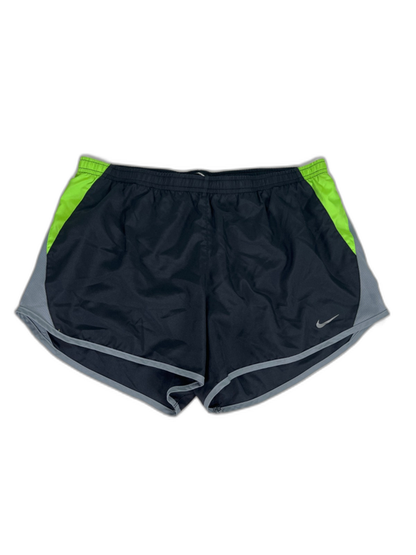Nike Women's Black/Green Lined Athletic Running Shorts - M