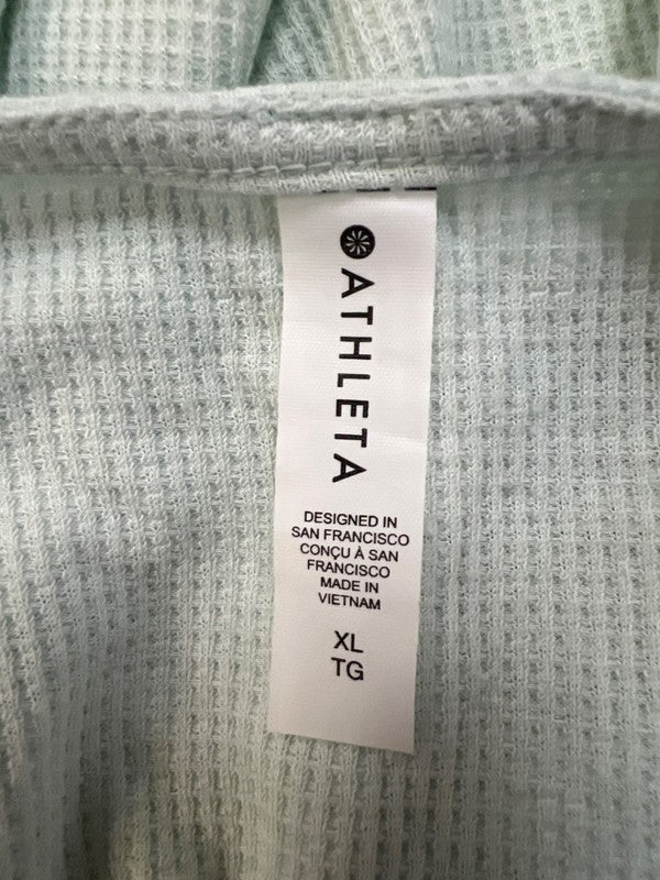 Athleta Women's Mint Blue Waffle Knit Cami Tank Top - XL image 3