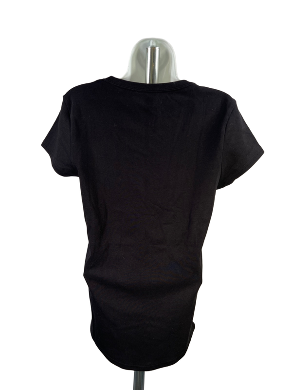 Kirkland Signature Women's Black Scoop Neck Short Sleeve Tee Shirt - L image 2