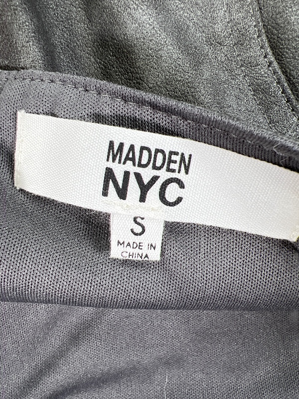 Madden NYC Women's Gray Faux Leather Straight Mini Skirt - S image 3
