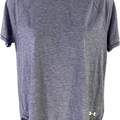 Under Armour Women’s Purple/Blue Heathered Short Slit Sleeve T-Shirt - S