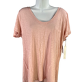 Caslon Women's Pink Lightweight Scoop Neck Short Sleeve Tee Shirt - XL
