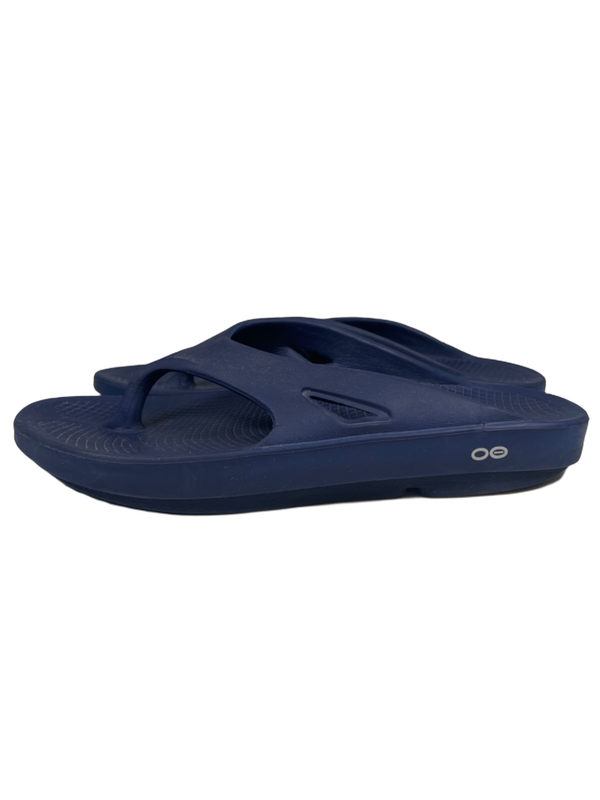 OOFOS Unisex Blue Arch Support Comfort Flip Flops - Men's 13 image 5