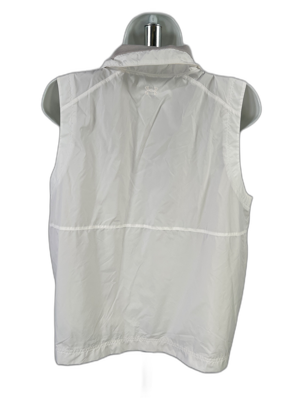 Under Armour Women's White Loose Fit Windbreaker Pullover Vest - M image 2