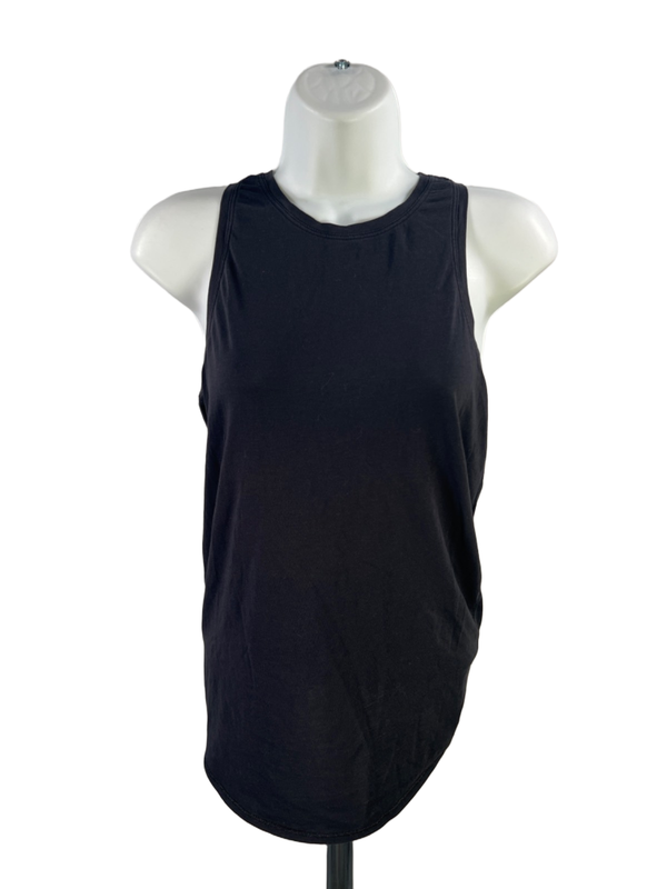 Lululemon Women's Black Draped Tie Open Back Sleeveless Athletic Tank Top - 4