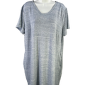 32 Degrees Cool Women's Blue V Neck Short Sleeve Mini Tee Shirt Dress - XXL