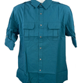 Apt 9 Men's Blue Long Roll Sleeve Button Up Shirt - M