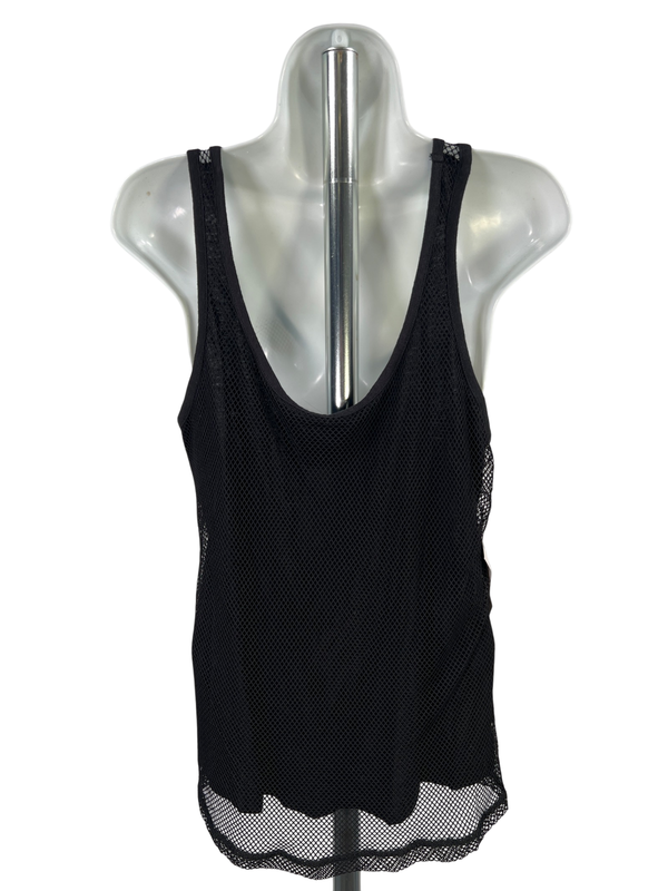 Fabletics Women's Black Mesh Front Lined Madision Tank Top - L image 2