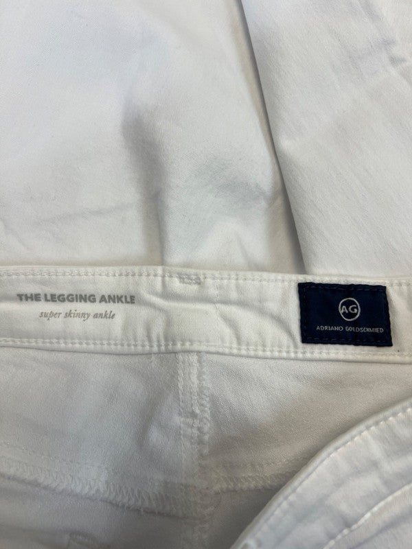 AG Adriano Goldschmied Women's White Super Skinny Legging Ankle Jeans - 27 image 3