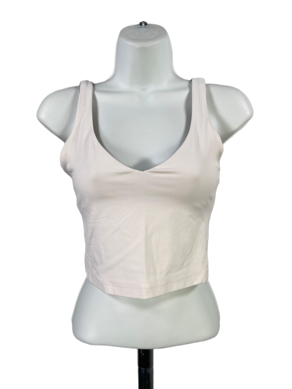 Lululemon Women's White Align Built In Bra Sleeveless Athletic Tank Top - 4