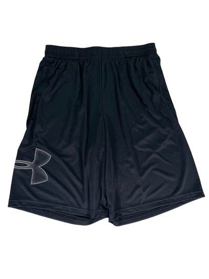 Under Armour Men's Black Heatgear Loose Tech Logo Graphic Athletic Shorts - M
