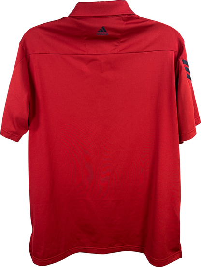 adidas Men’s Red Short Sleeve Climacool Athletic Golf Polo Shirt - L image 2
