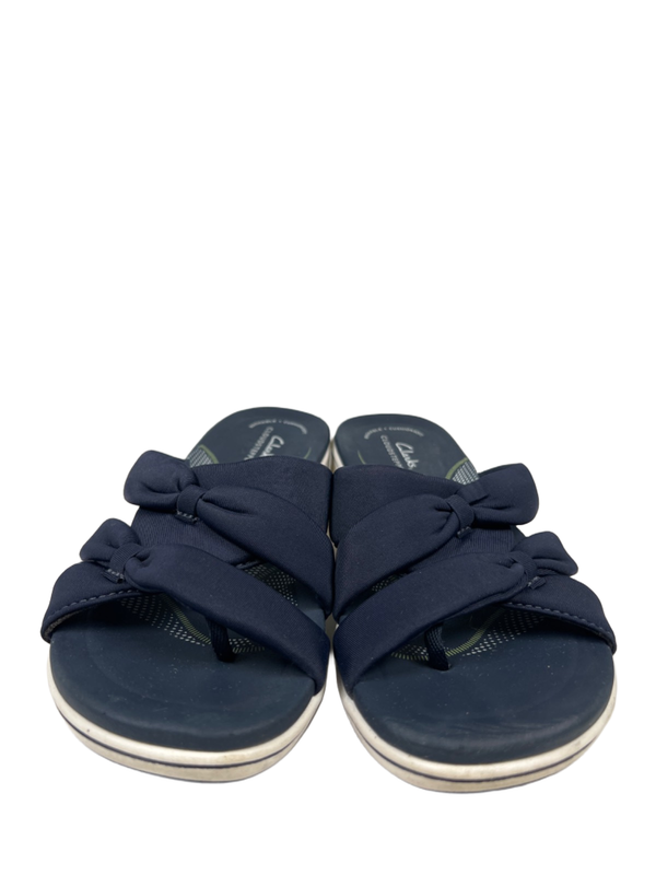 Clarks Cloudsteppers Women's Blue/White Breeze Rae Cam Slide On Sandals - 7 image 2