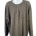 Nordstrom Men's Green/Black Knit Quarter Button Long Sleeve Sweater - XXXL